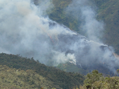 Fire close to the research station on 22. September (the building in the image belongs to a local resident and is not associated to the research station).